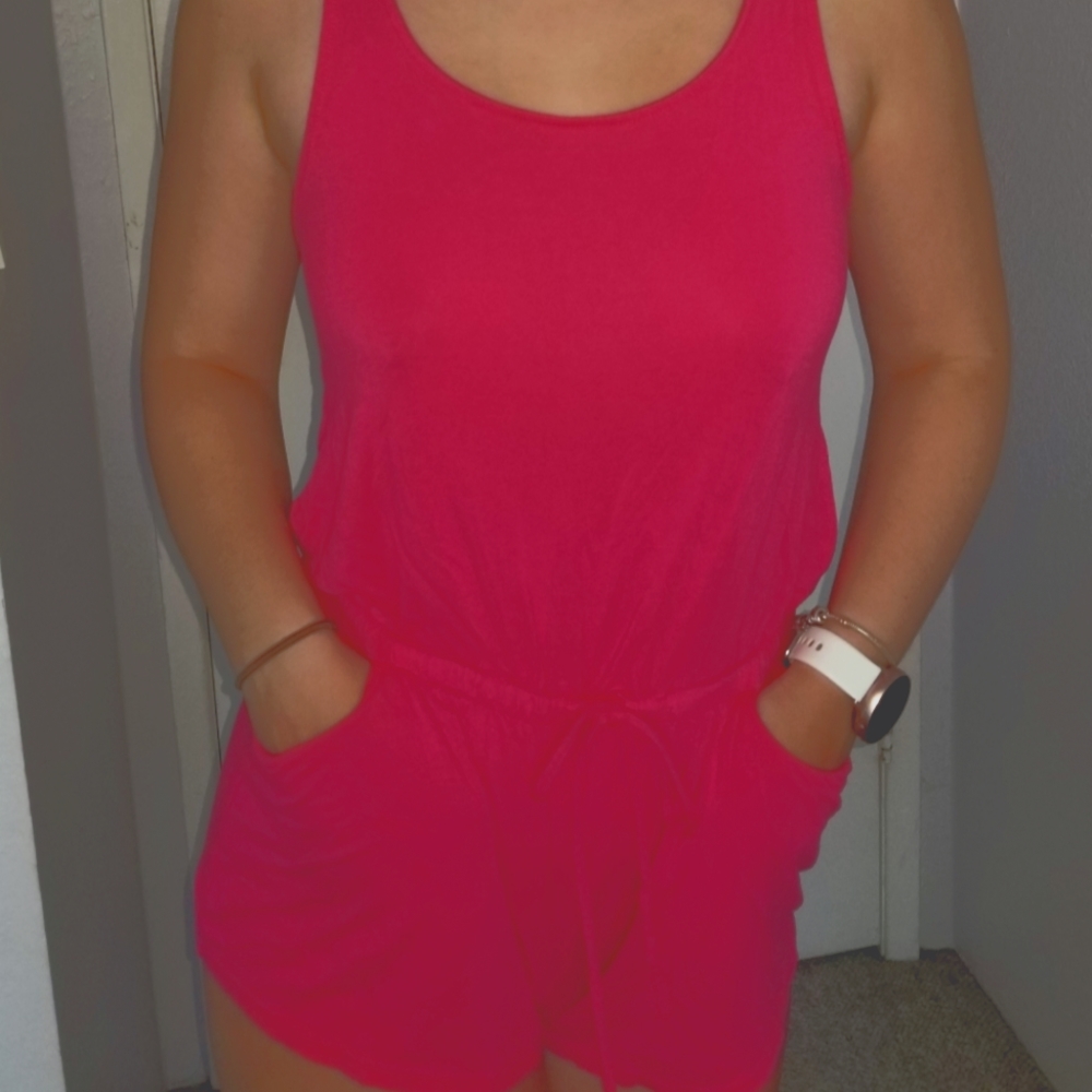 Hot pink romper